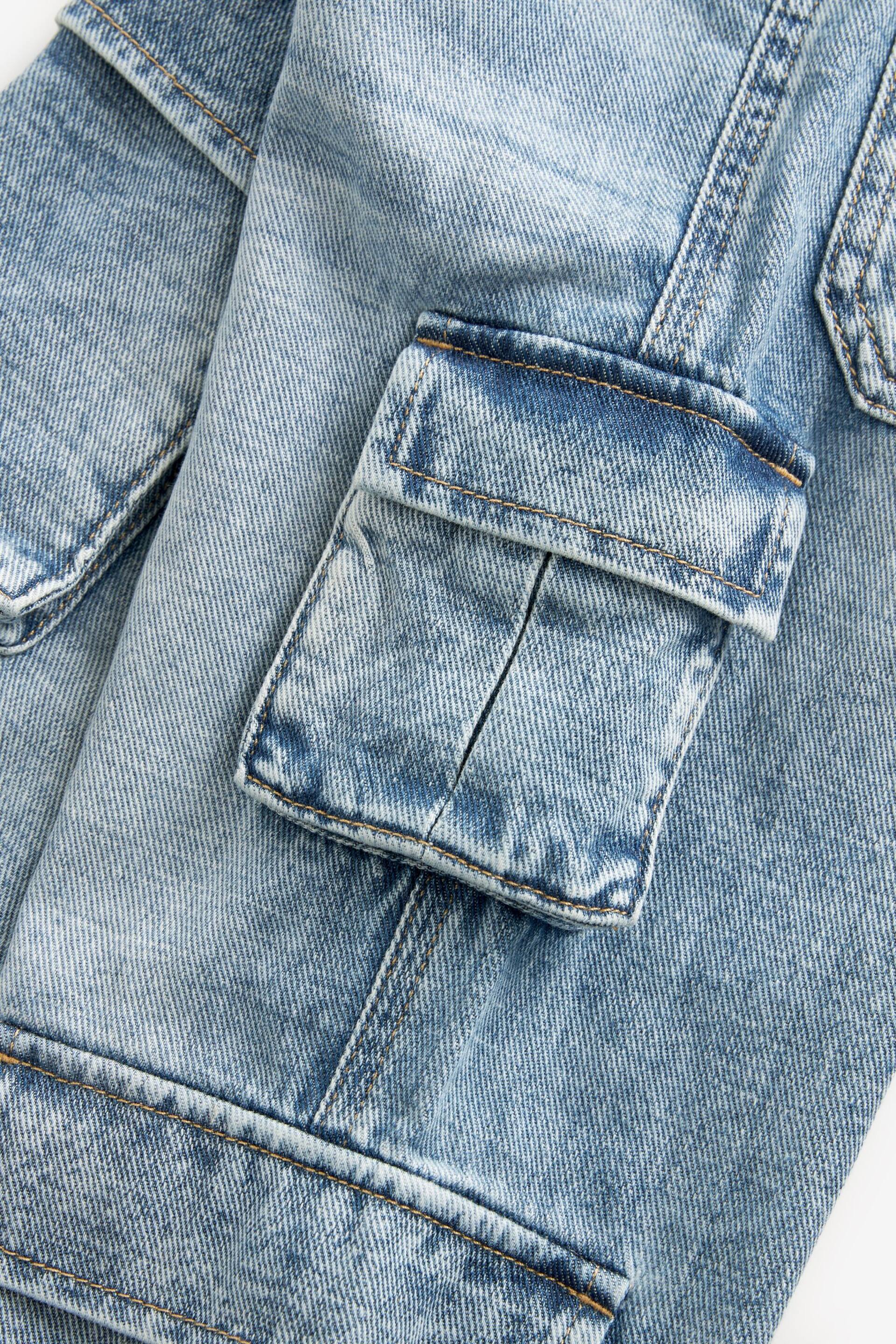 Bleach Wash Denim Multipocket Cargo Jeans (3-16yrs) - Image 7 of 7