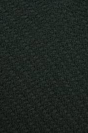 Reiss Forest Green Tempo Senior Slim Fit Knitted Half-Zip Funnel Neck Jumper - Image 4 of 5