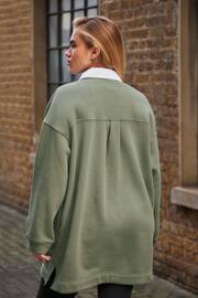 self. Sage Green Rugby Sweat Top - Image 4 of 8