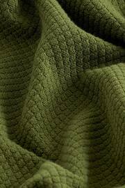 Khaki Green Textured Regular Long Sleeve Knit Jumper - Image 6 of 7