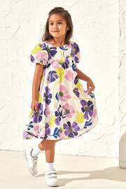 Angel & Rocket Purple Jodie Asymmetric Print Dress - Image 1 of 7