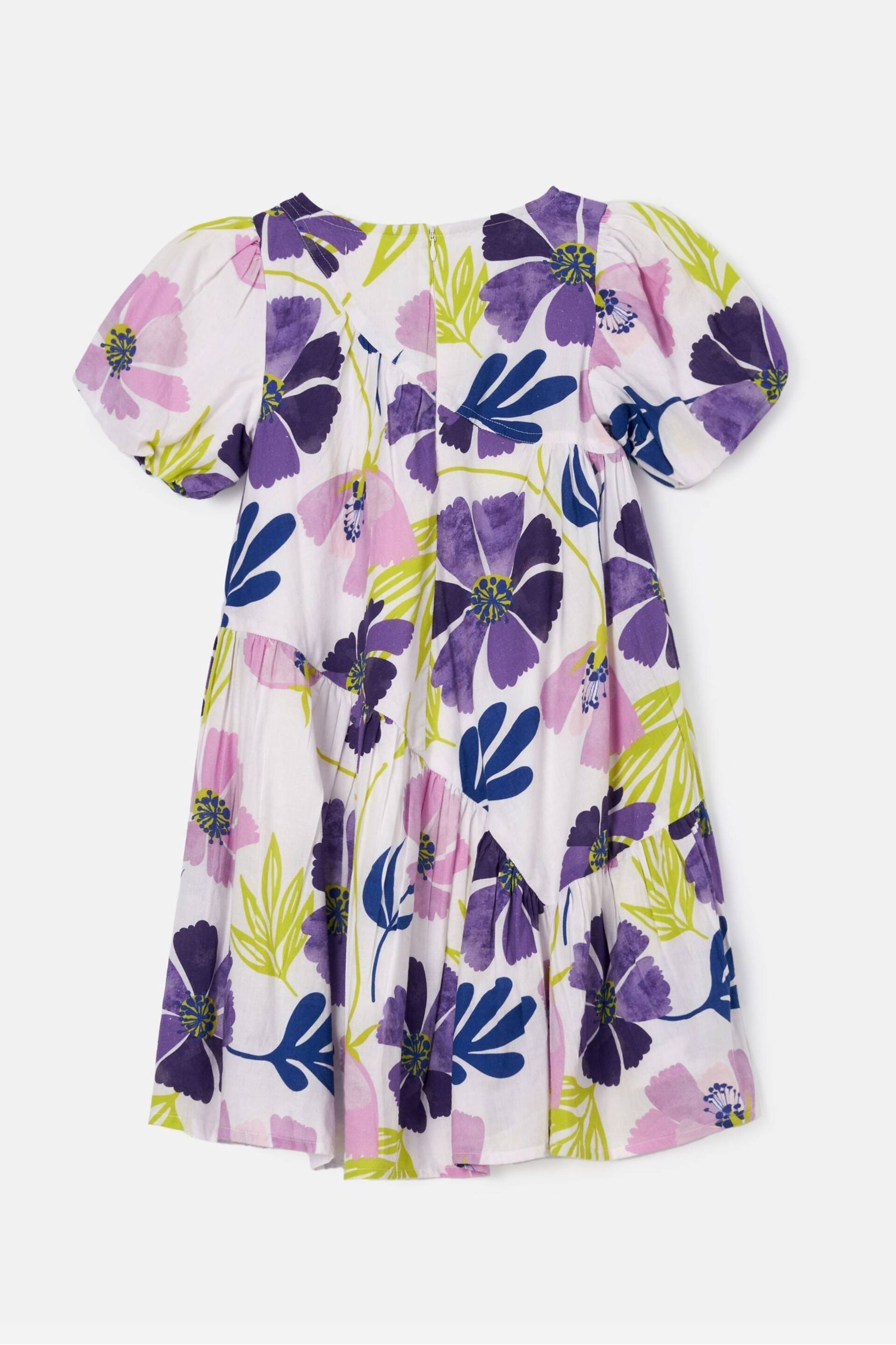 Angel & Rocket Purple Jodie Asymmetric Print Dress - Image 6 of 7