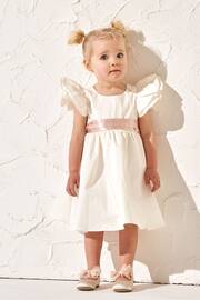 Angel & Rocket Cream Sylvie Sateen Sash Bow Dress - Image 1 of 5