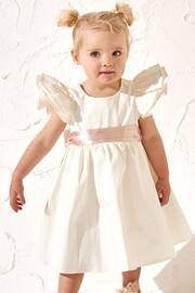 Angel & Rocket Cream Sylvie Sateen Sash Bow Dress - Image 2 of 5