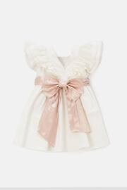 Angel & Rocket Cream Sylvie Sateen Sash Bow Dress - Image 4 of 5