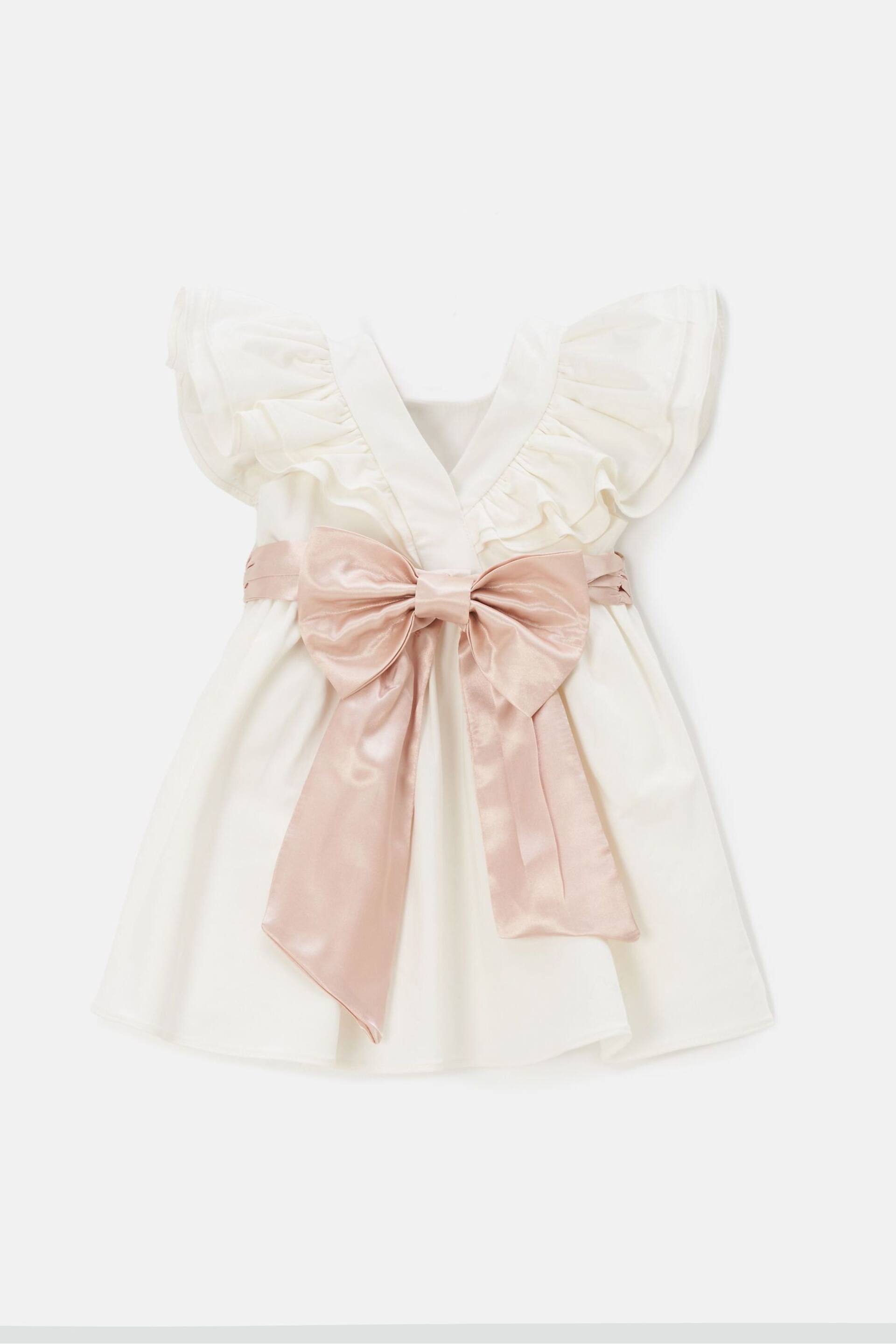 Angel & Rocket Cream Sylvie Sateen Sash Bow Dress - Image 4 of 5