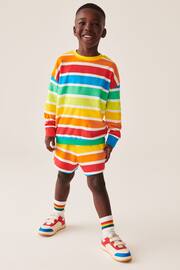 Little Bird by Jools Oliver Multi Bright Towelling Sweat Top and Short Set - Image 1 of 7