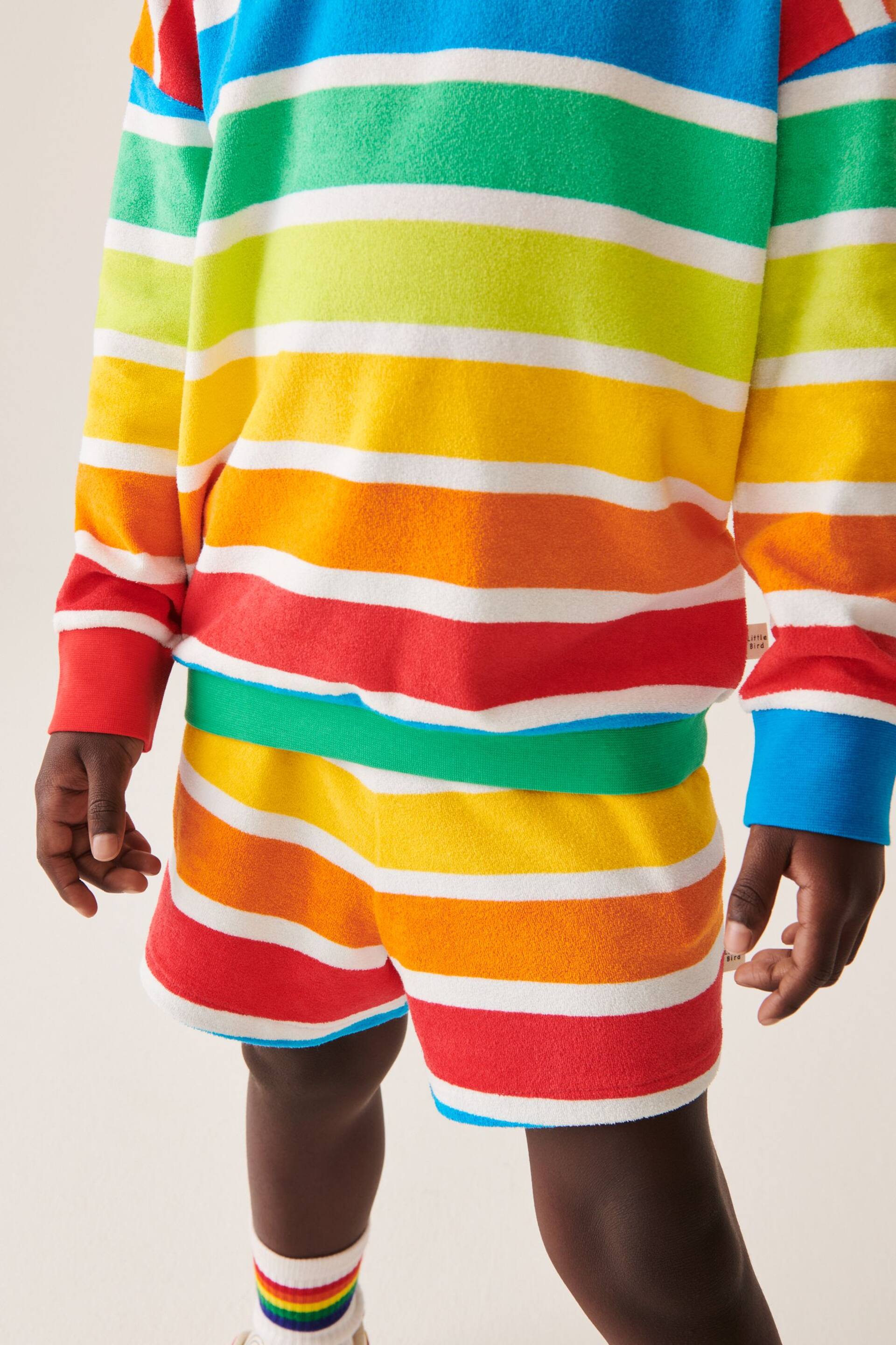 Little Bird by Jools Oliver Multi Bright Towelling Sweat Top and Short Set - Image 5 of 7