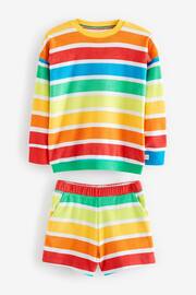 Little Bird by Jools Oliver Multi Bright Towelling Sweat Top and Short Set - Image 6 of 7