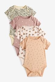 Neutral Animal Baby Short Sleeve Bodysuits 4 Pack - Image 1 of 3