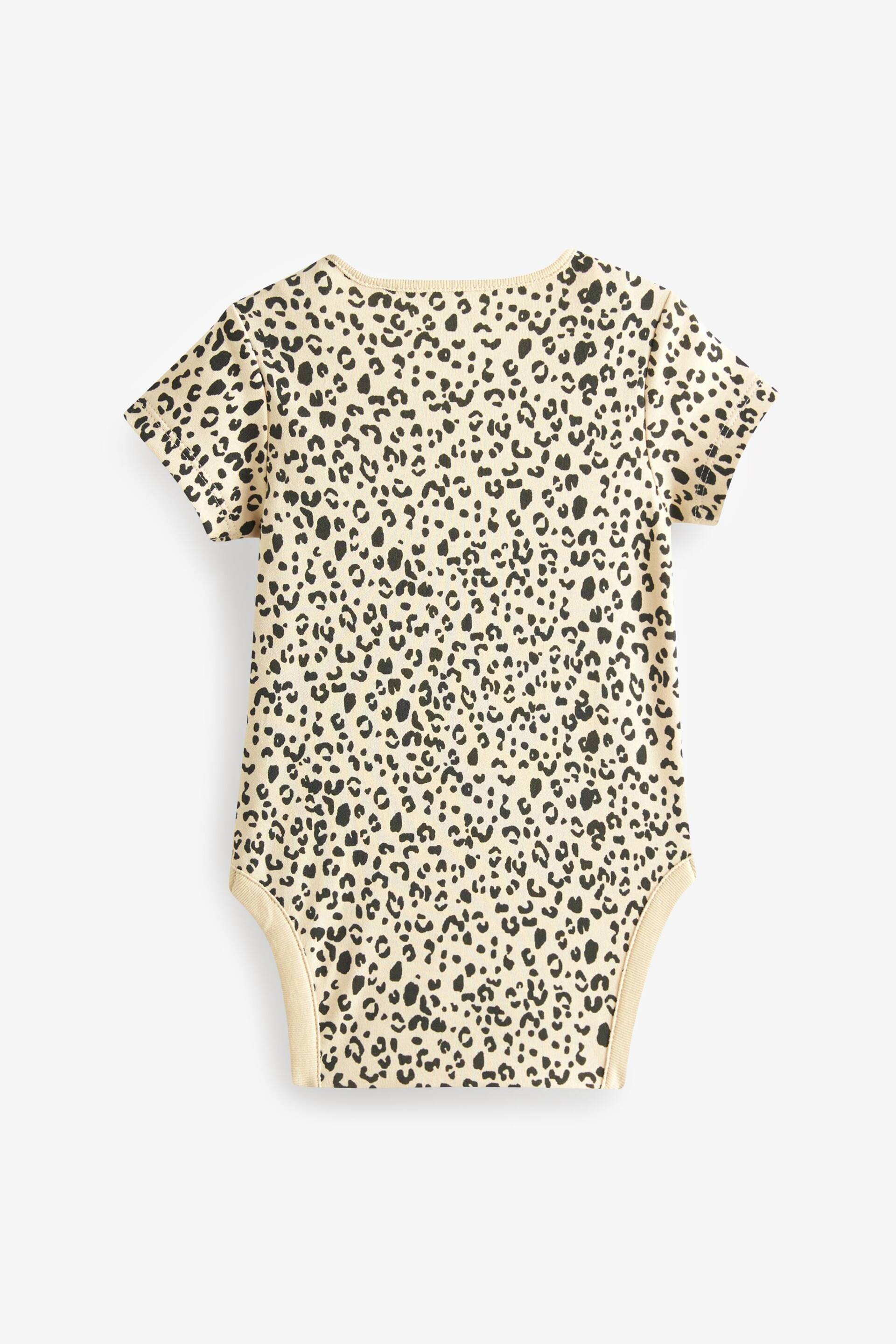 Neutral Animal Baby Short Sleeve Bodysuits 4 Pack - Image 2 of 3