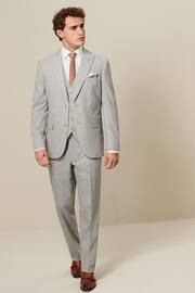 Grey Textured Suit Waistcoat - Image 2 of 8