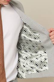 Grey Textured Suit Waistcoat - Image 4 of 8