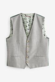 Grey Textured Suit Waistcoat - Image 5 of 8