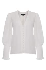 French Connection Crepe V-Neck Blouse - Image 4 of 4
