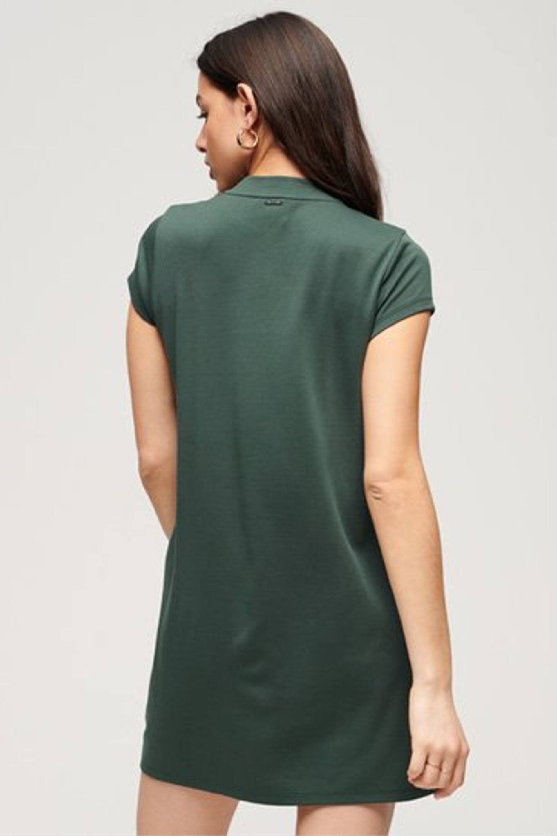 Superdry Green Short Sleeve A-line Mini Dress - Image 2 of 5