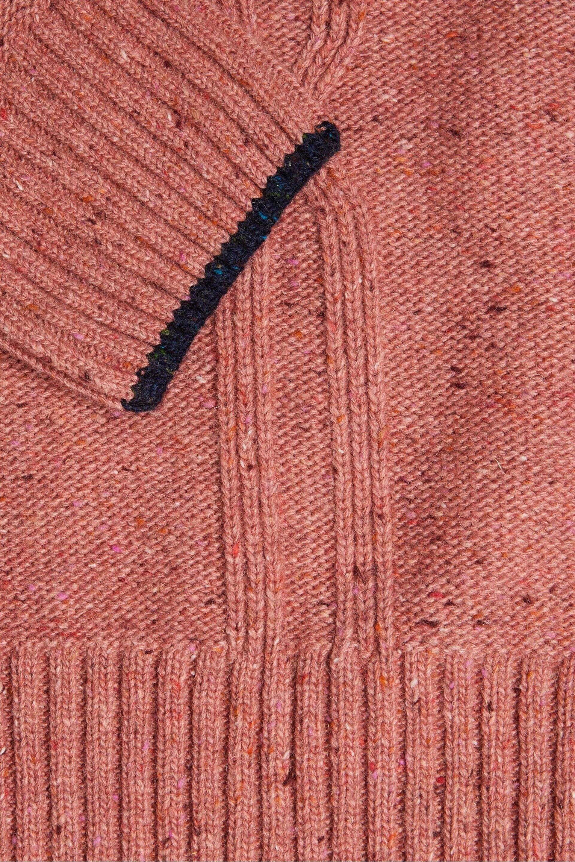 Ted Baker Pink Enroe Long Sleeve Cable Crew Neck Sweatshirt - Image 7 of 7