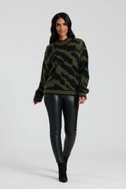 South Beach Green Funnel Neck Knit Jumper - Image 1 of 4