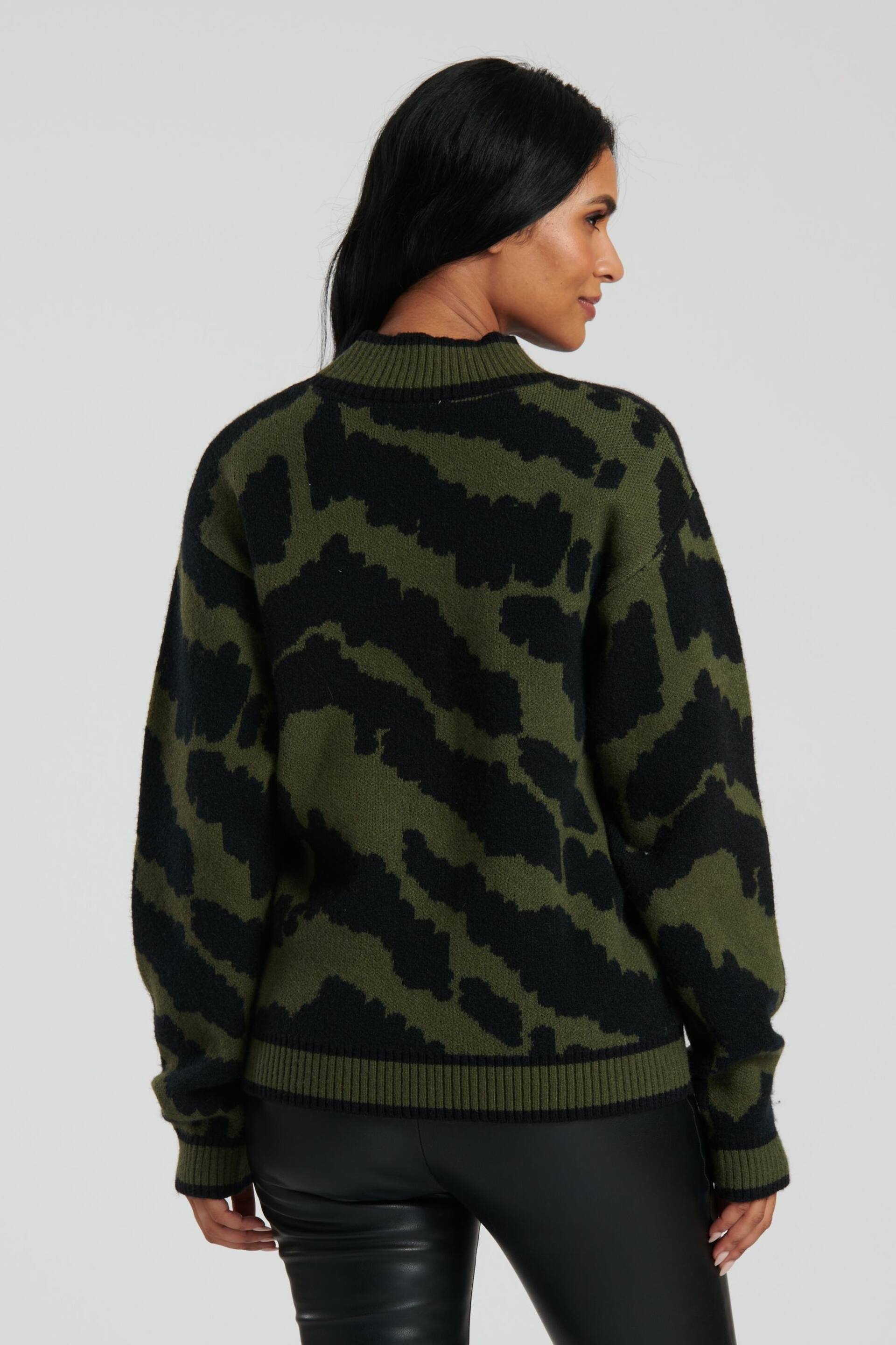 South Beach Green Funnel Neck Knit Jumper - Image 2 of 4
