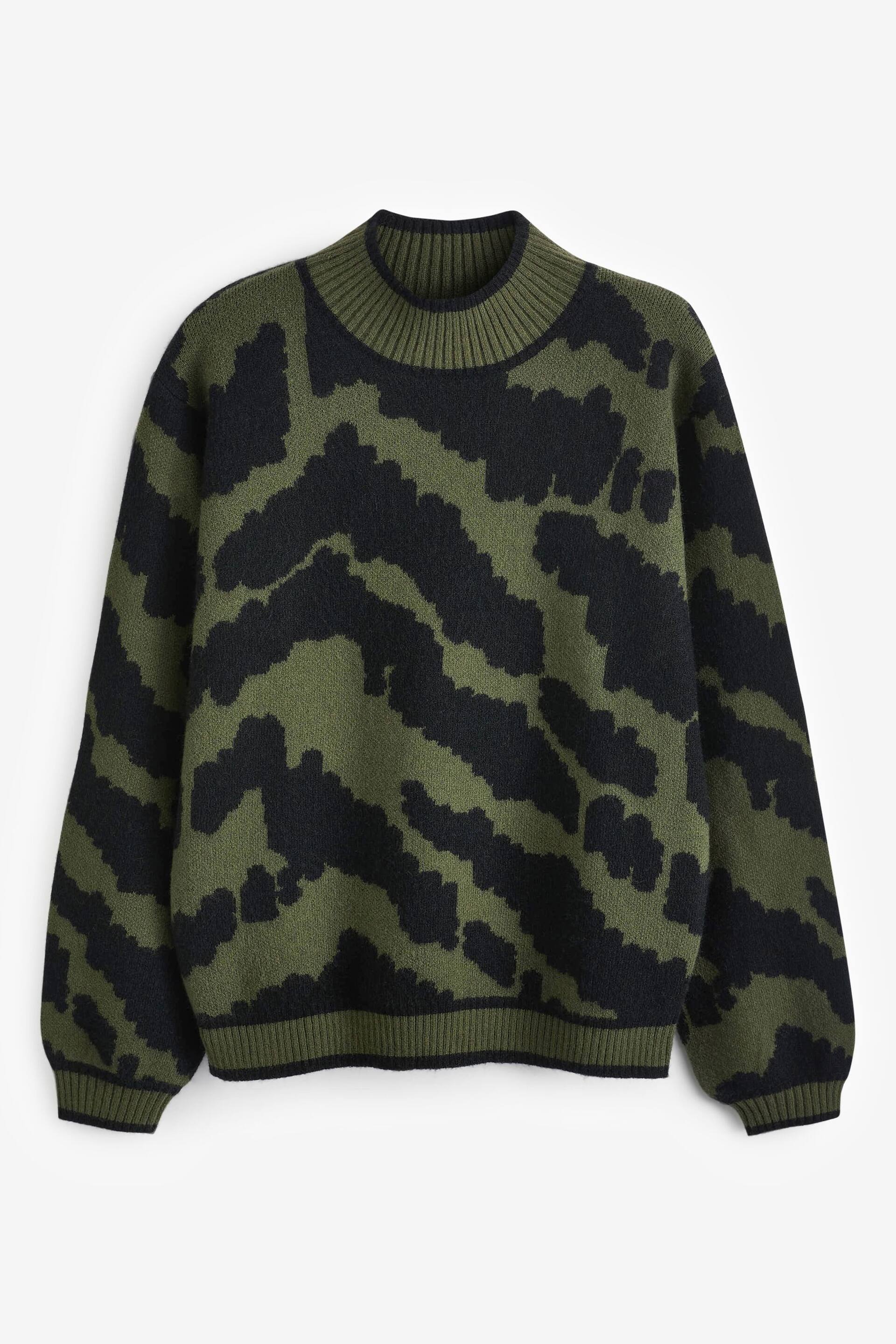 South Beach Green Funnel Neck Knit Jumper - Image 4 of 4