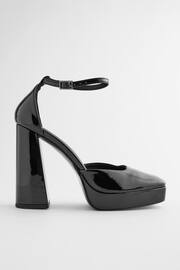 Black Forever Comfort® Square Toe Platform Heel Shoes - Image 6 of 9
