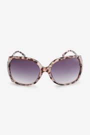 Tortoiseshell Brown Large Frame Sparkle Sunglasses - Image 4 of 6