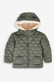 JoJo Maman Bébé Khaki Quilted Puffer Jacket - Image 5 of 9