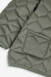 JoJo Maman Bébé Khaki Quilted Puffer Jacket - Image 8 of 9