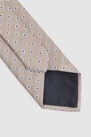 Reiss Oatmeal Apollinare Silk Blend Floral Print Tie - Image 4 of 5