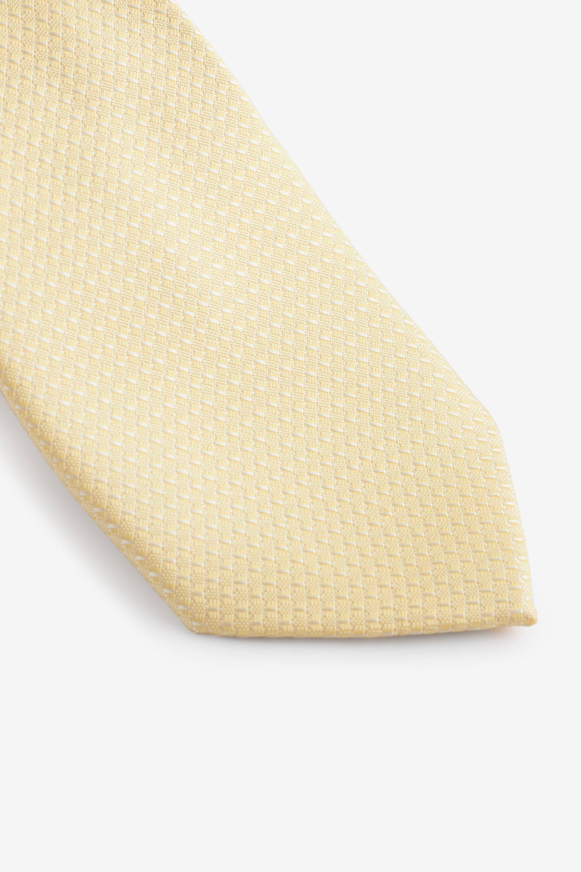 Lemon Yellow Textured Tie - Image 2 of 3