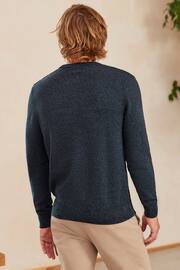 Navy Blue Regular Cable Crew Neck Jumper - Image 4 of 9