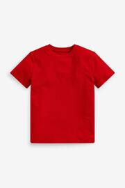 Red/Black/Grey/White/Blue/Green 8 Pack Short Sleeve T-Shirts (3-16yrs) - Image 9 of 11