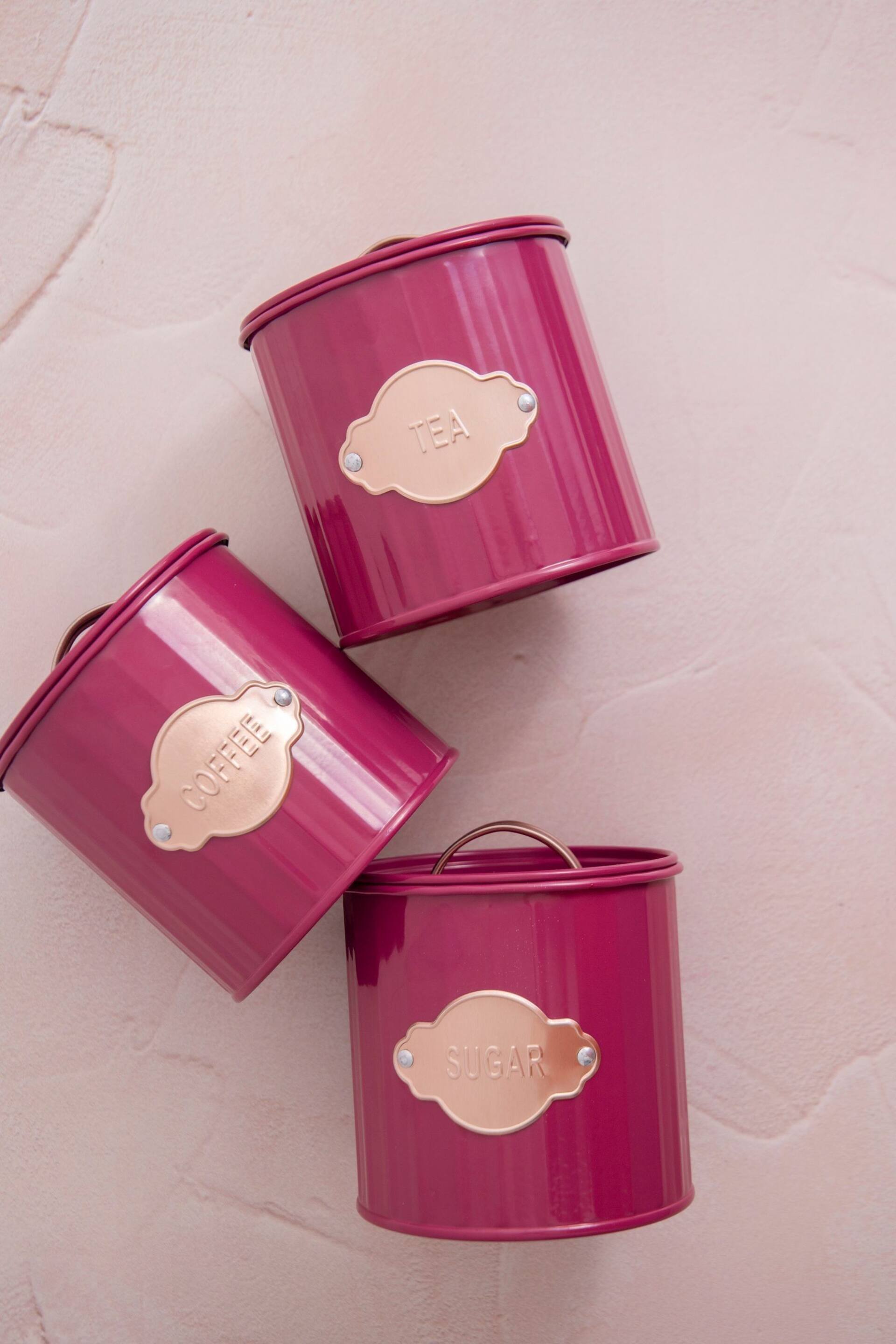 Kitchencraft Burgundy 3 Pieces Storage Canisters - Image 2 of 3