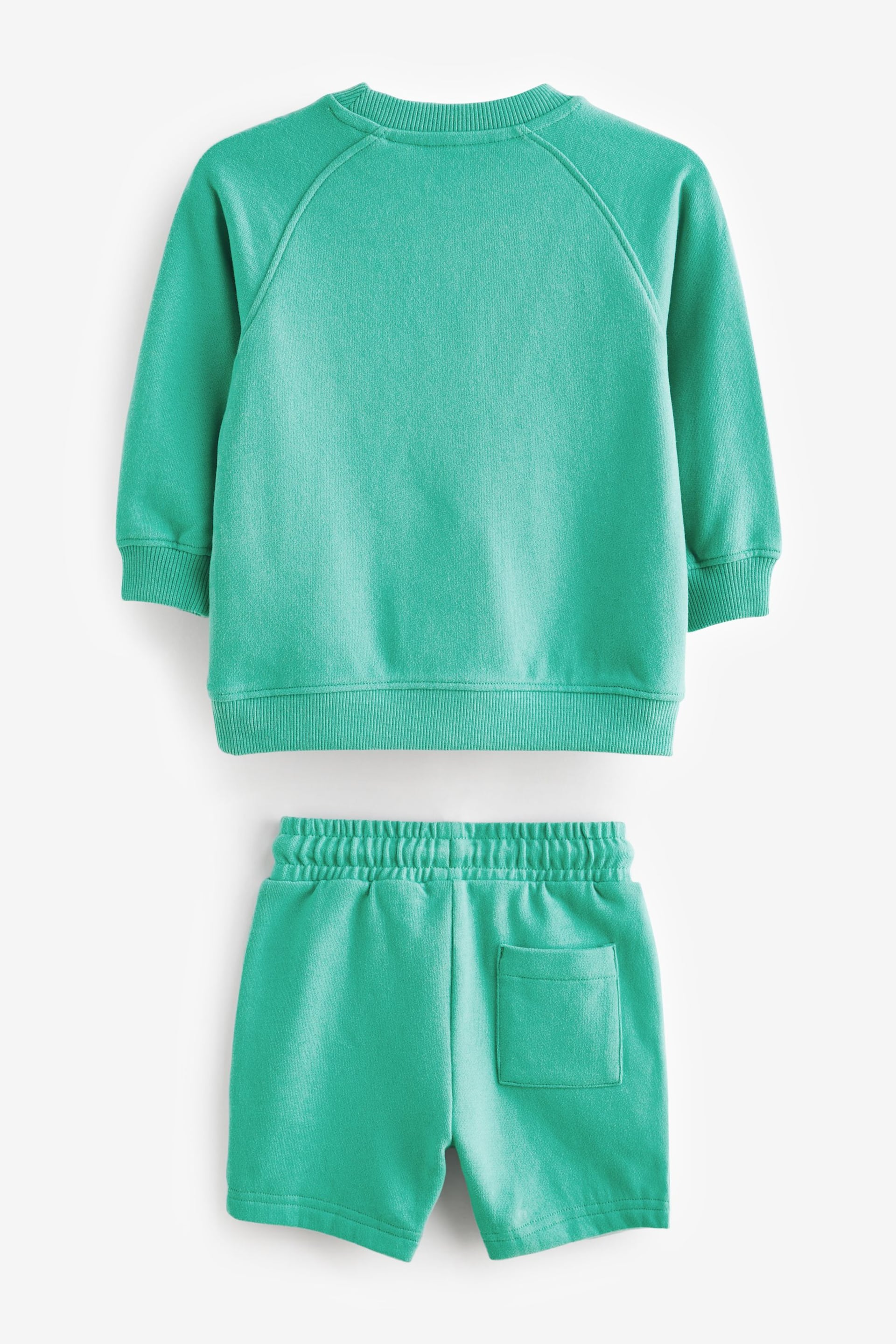 Mint Green Oversized Sweatshirt and Shorts Set (3mths-7yrs) - Image 5 of 6