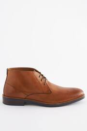 Tan Brown Leather Chukka Boots - Image 3 of 7