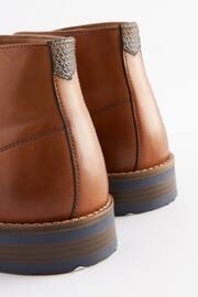 Tan Brown Leather Chukka Boots - Image 4 of 7