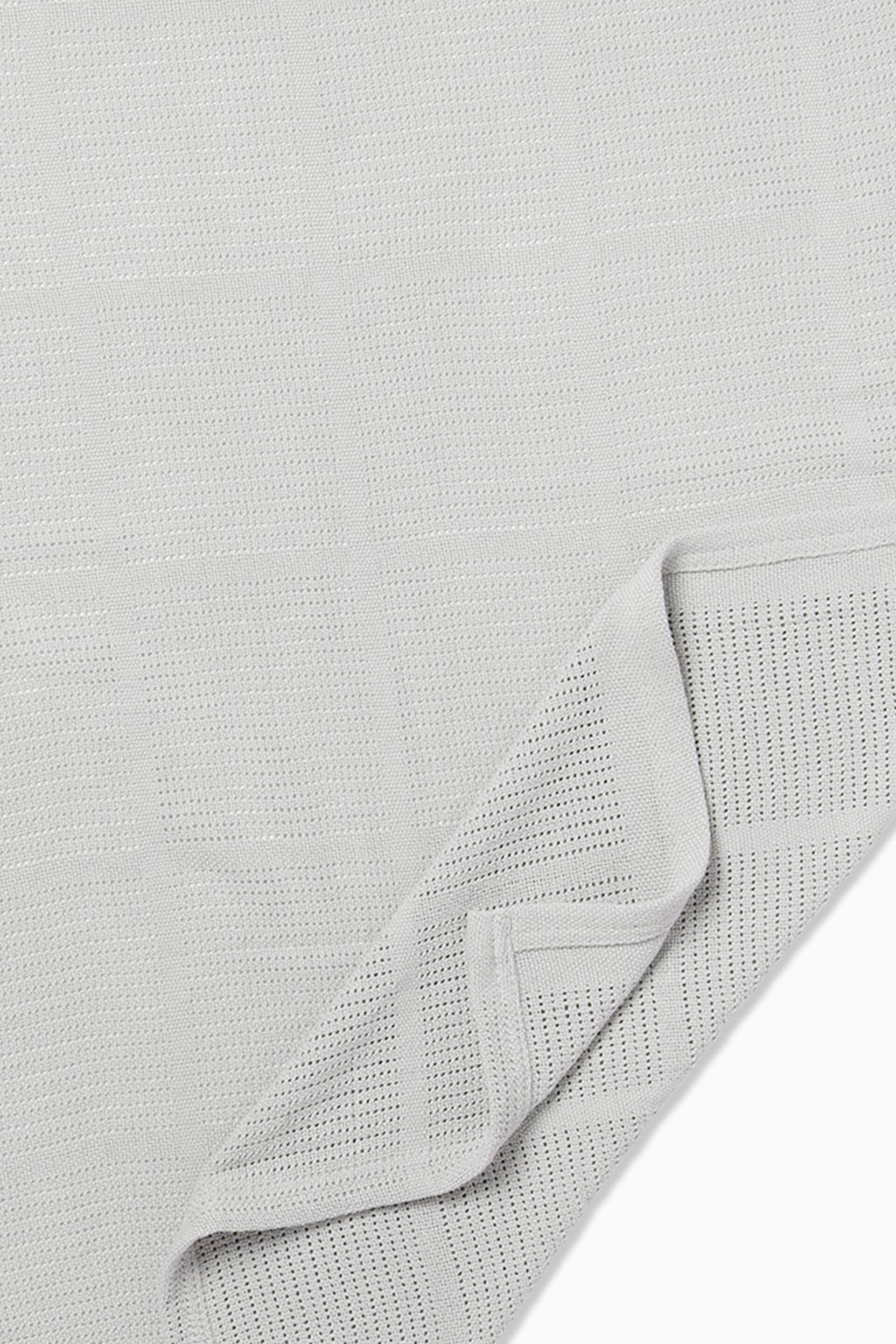 MORI Grey Soft Cotton & Bamboo Cellular Baby Blanket - Image 3 of 4