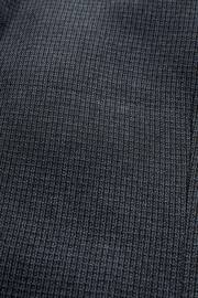 Navy Blue Trimmed Textured Suit Jacket - Image 12 of 12