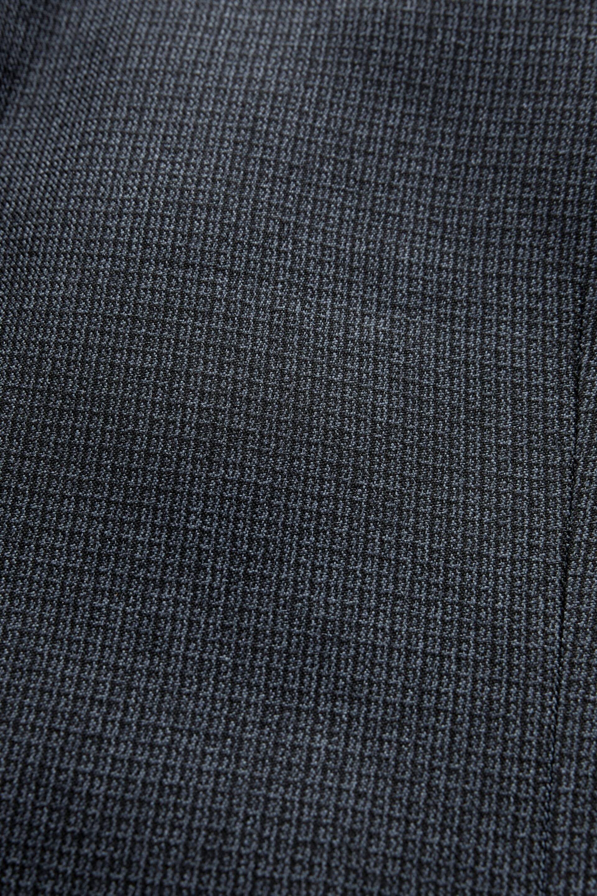 Navy Blue Trimmed Textured Suit Jacket - Image 12 of 12