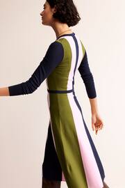 Boden Blue/Pink/Green Colour Block Knitted Dress - Image 3 of 6