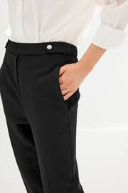 Black Tailored Elastic Back Straight Leg Trousers - Image 4 of 6