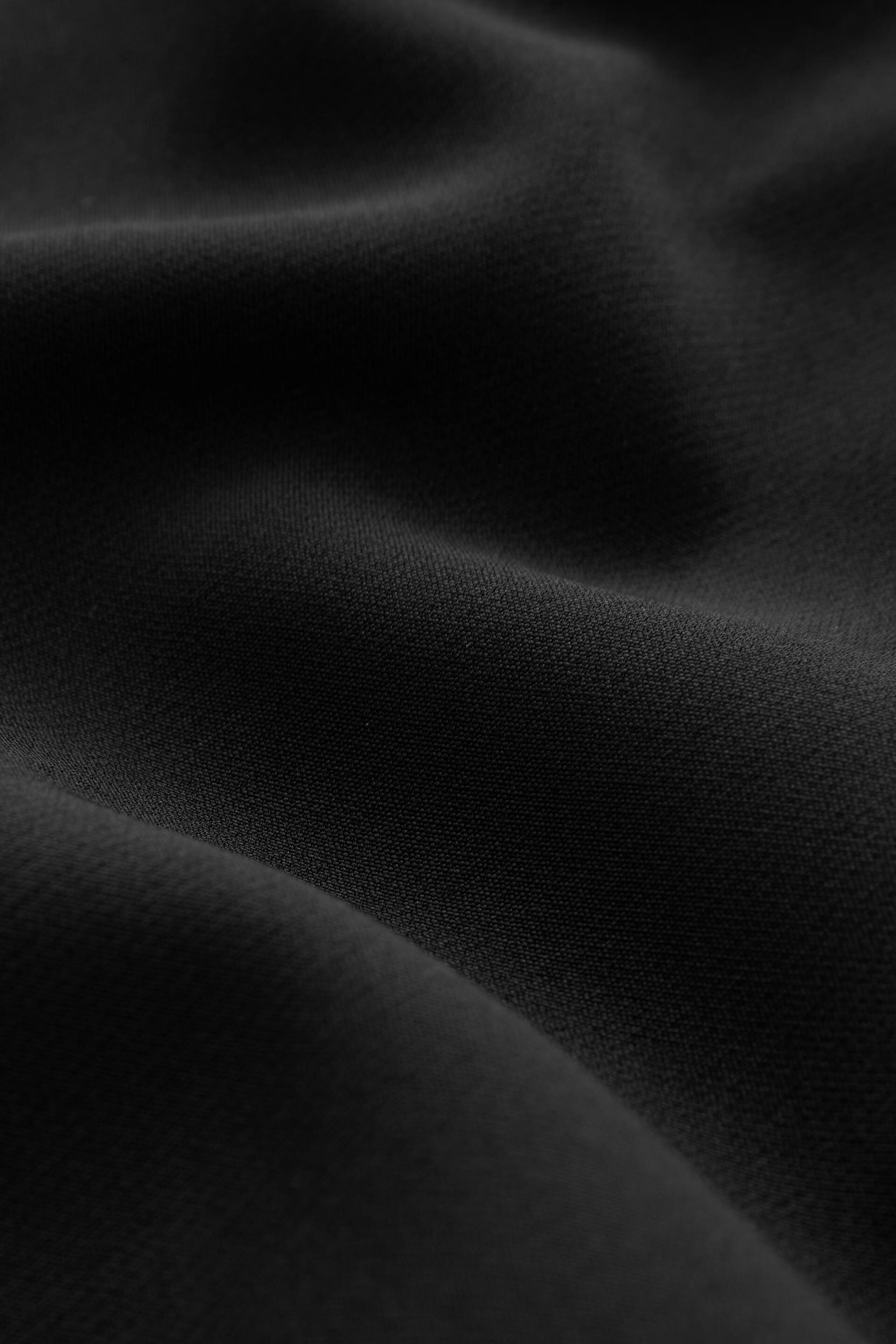 Black Tailored Elastic Back Straight Leg Trousers - Image 6 of 6