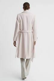 Reiss Neutral Tor Relaxed Wool Blend Belted Coat - Image 4 of 6
