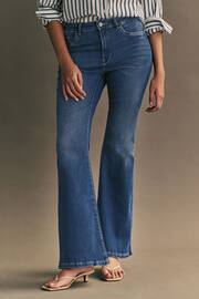 ONLY Blue High Waisted Flare Leg Rose Jeans - Image 1 of 8