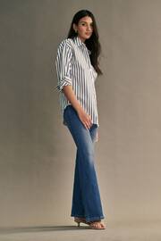 ONLY Blue High Waisted Flare Leg Rose Jeans - Image 3 of 8