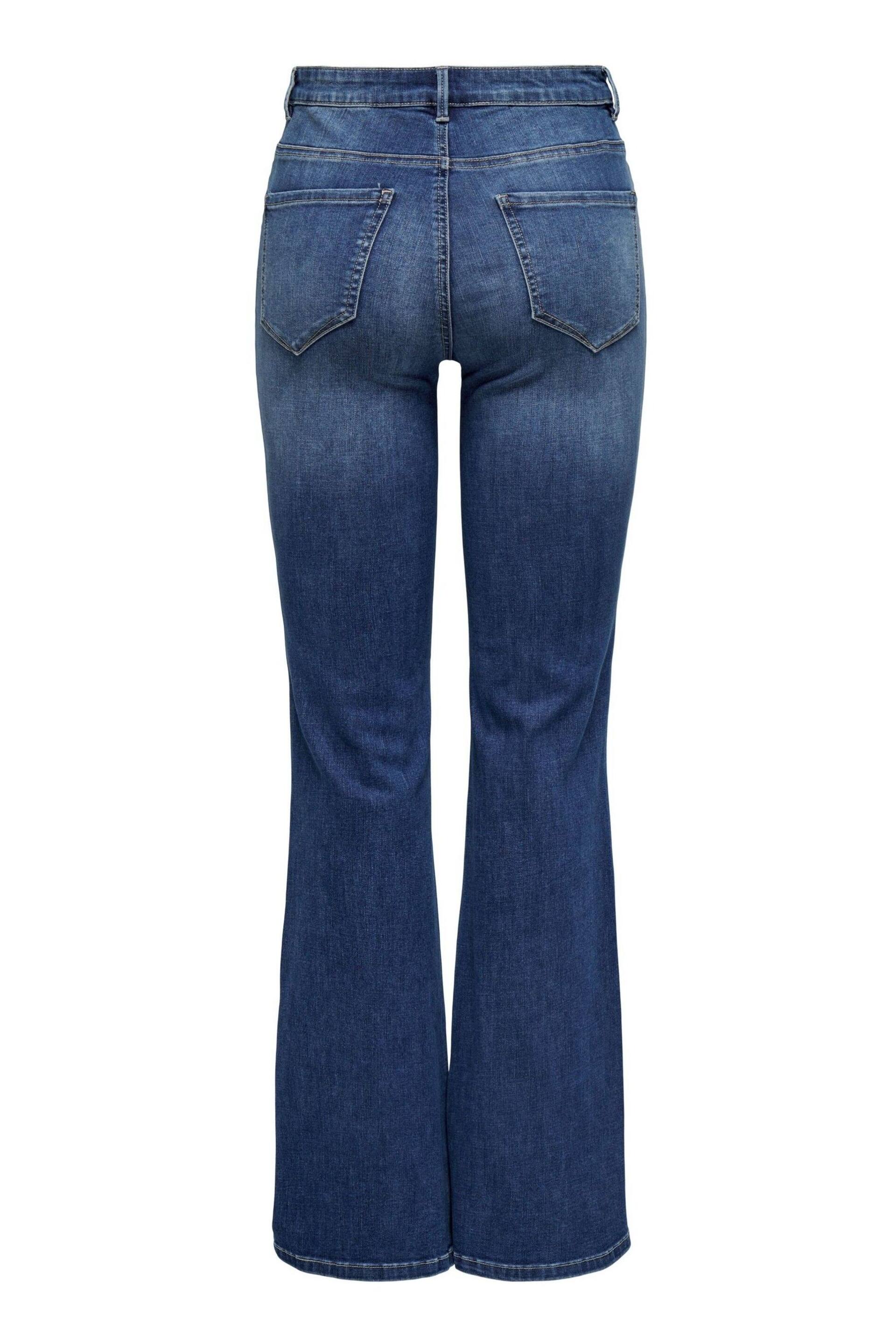ONLY Blue High Waisted Flare Leg Rose Jeans - Image 7 of 8