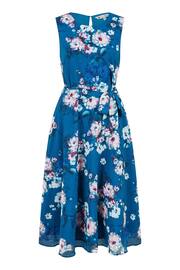 Yumi Blue Watercolour Floral Skater Dress - Image 5 of 5