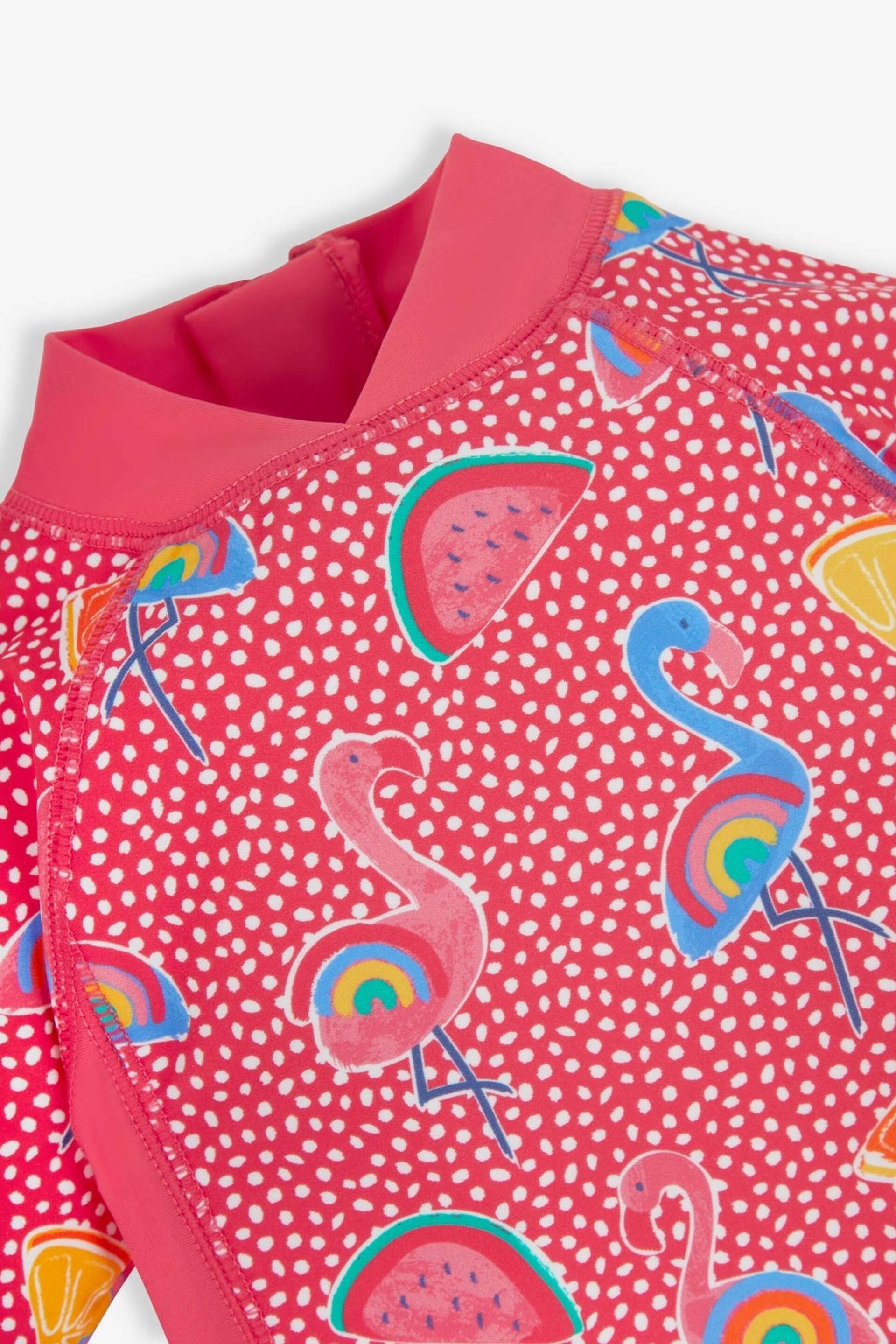 JoJo Maman Bébé Flamingo UPF 50 1-Piece Sun Protection Suit - Image 2 of 2