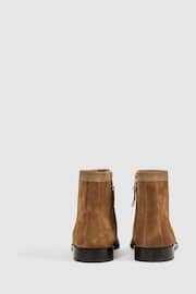Reiss Stone Clay Suede Zip-Through Boots - Image 4 of 5