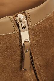 Reiss Stone Clay Suede Zip-Through Boots - Image 5 of 5